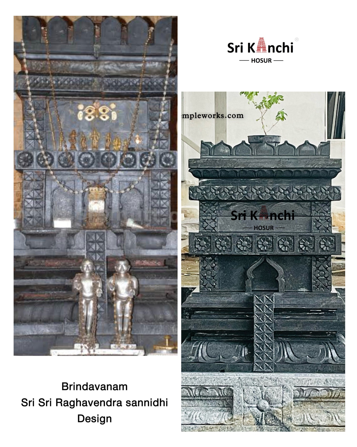 Sri Guru Raghavendra Swamy Brindavan (Mantralayam Temple Design)