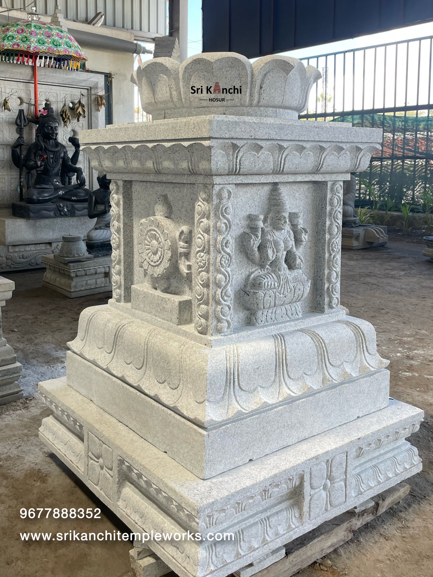 Sri Lakshmi Tulsi maadam (Lotus Top white stone )