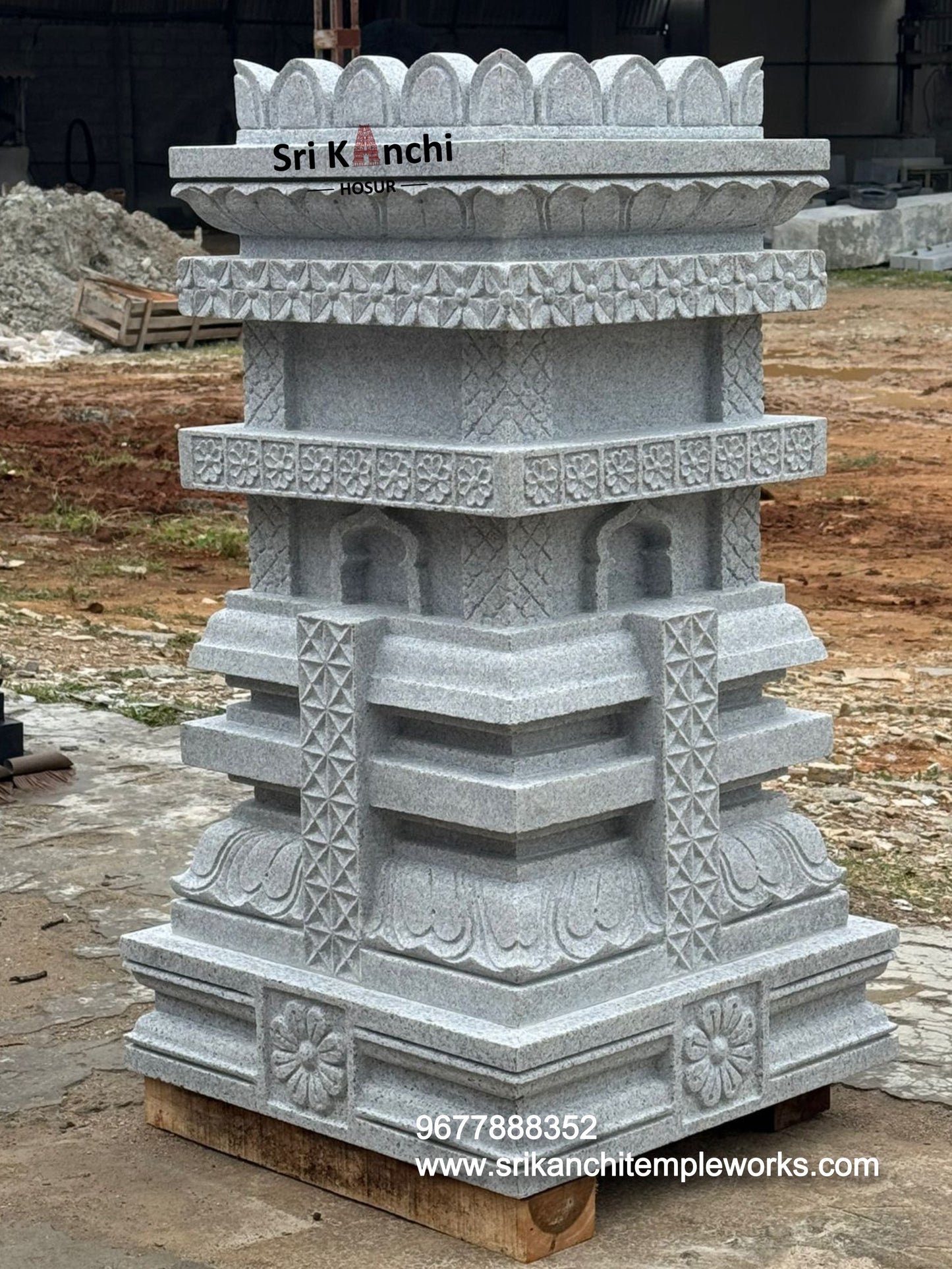 Sri Guru Raghavendra Brindavan (white stone)