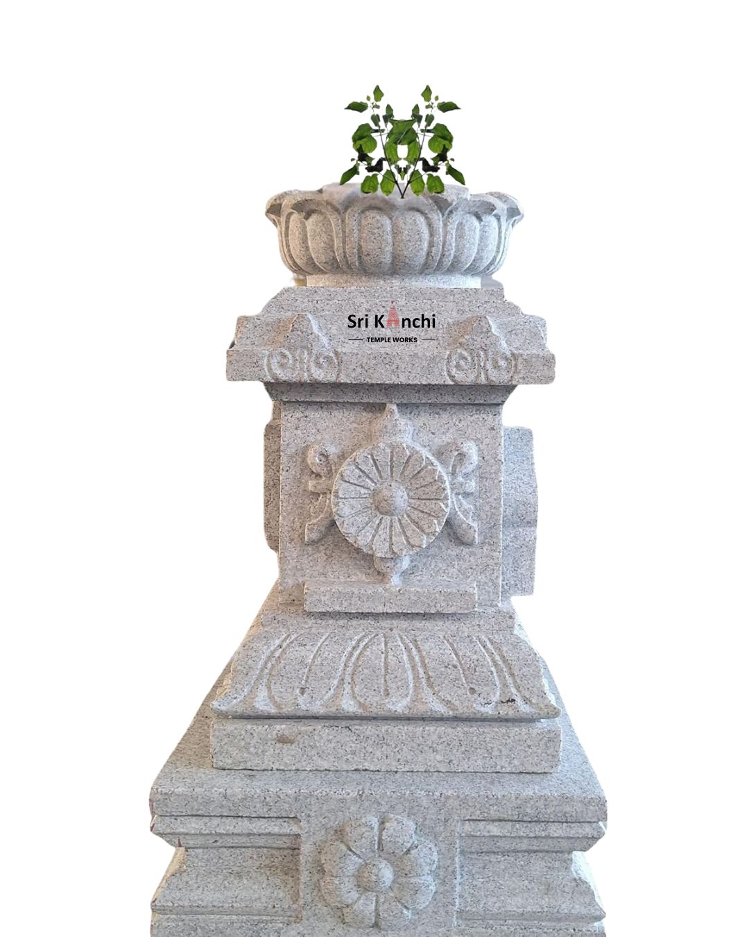 Tulasi Maadam with Lotus Top Kudu Design Perumal Sign