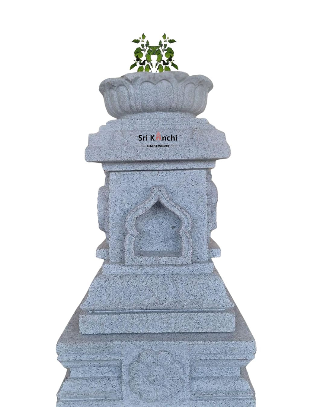 Tulasi Maadam with Lotus Top Kudu Design Perumal Sign