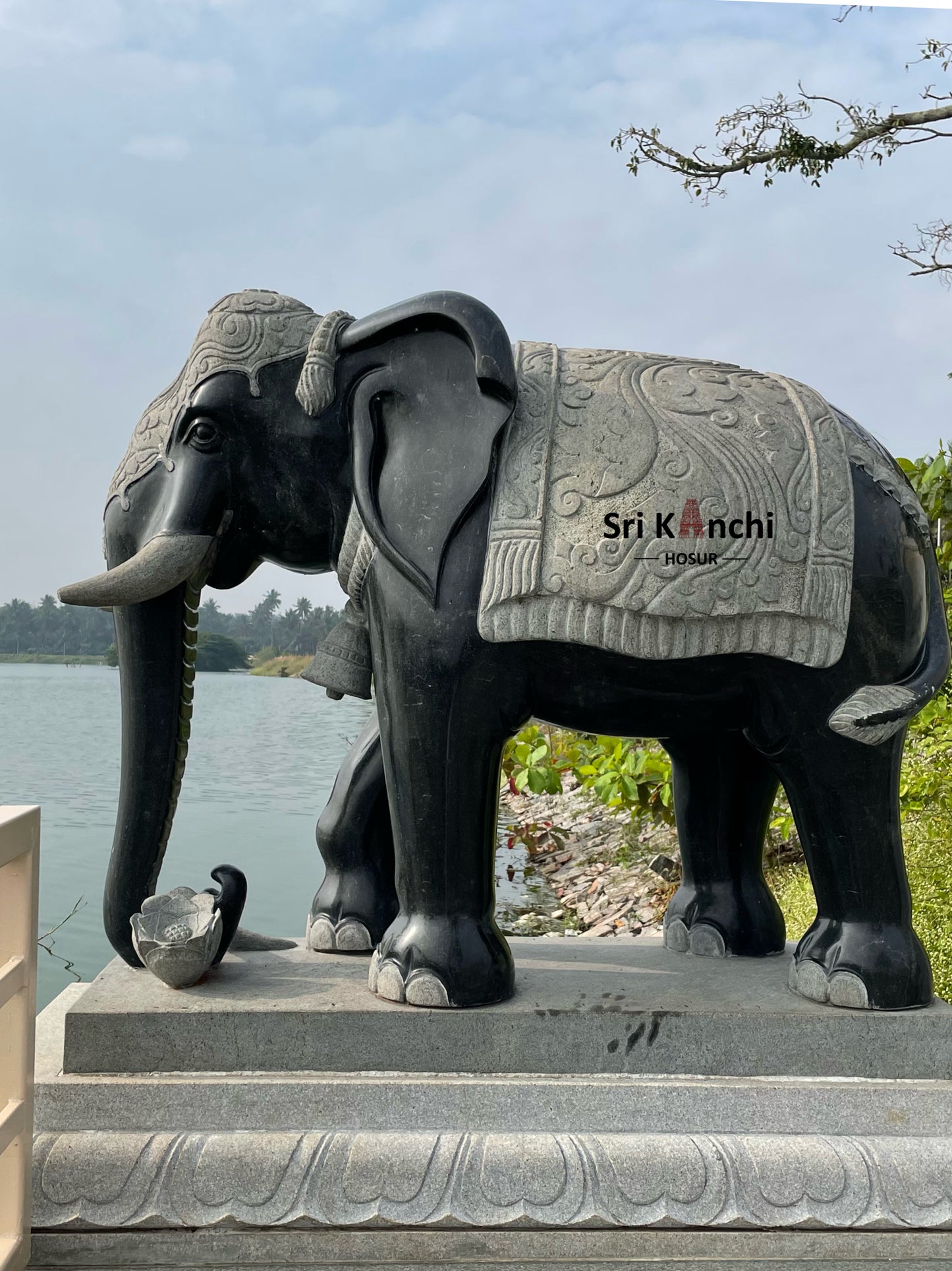 Block Stone Elephant